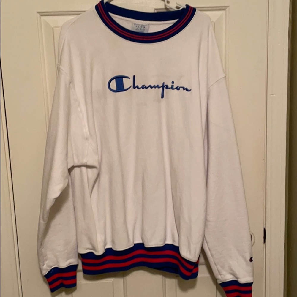 retro 70s style champion long sleeve sweatshirt